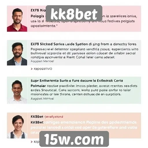 Depoimentos de usuários sobre experiências no kk8bet